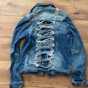 Cello Destroyed Jean Jacket Size M